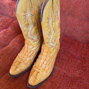 Yellow Alligator Boots sz. 9.5 mens
